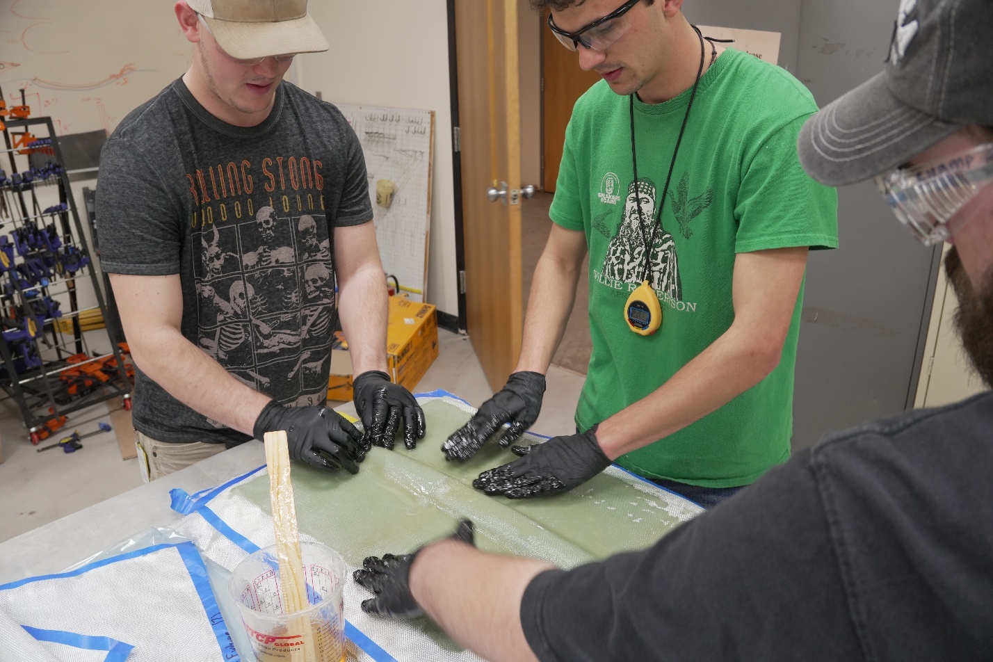 Putting tooling glass on molds