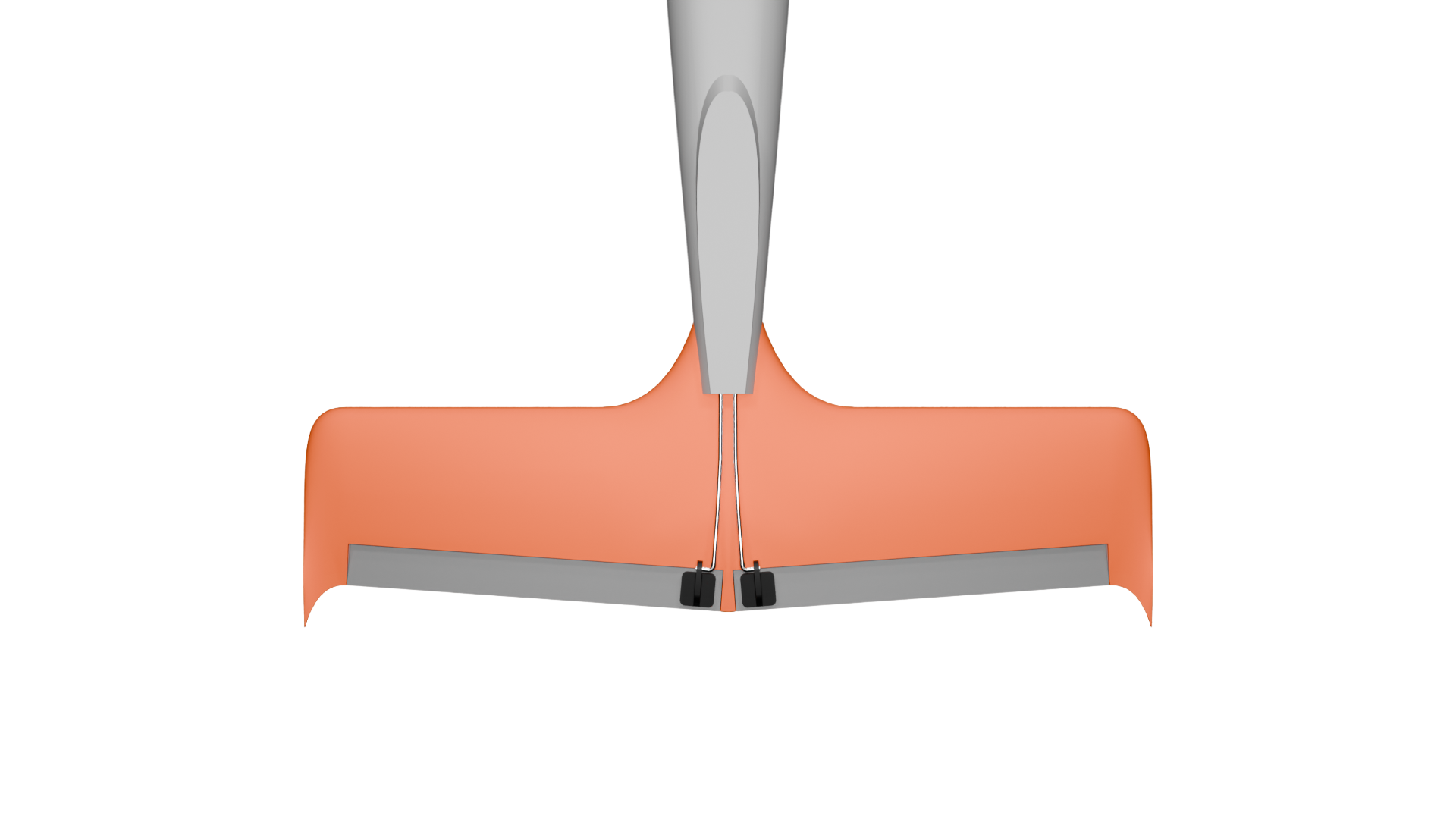 Split elevator control surfaces